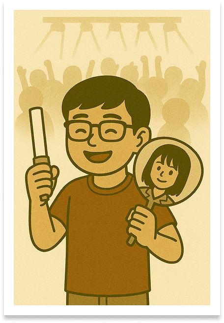 アイドルやアニメに夢中