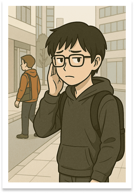 街中で知り合いに会ってもスルー